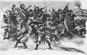 Gengis Khan breekt door de Grote Muur van China door English School